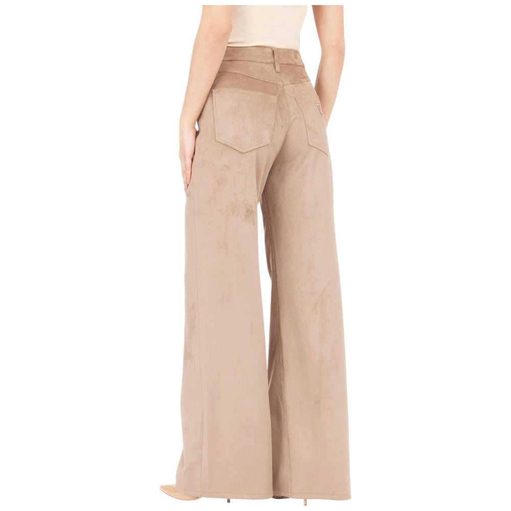 Guess pantalone in suede tortora Bellflower W5RA82 WE0L0 A10L Pantaloni Guess