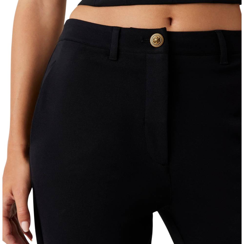 Guess pantalone nero regula vita alta NEW W5YB66KCMU2G9L9 Pantaloni Guess