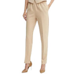 Pantaloni jogger beige Roberta con vita elasticizzata e fondo affusolato
