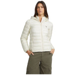 Giacca puffer Guess avorio con cappuccio e zip frontale
