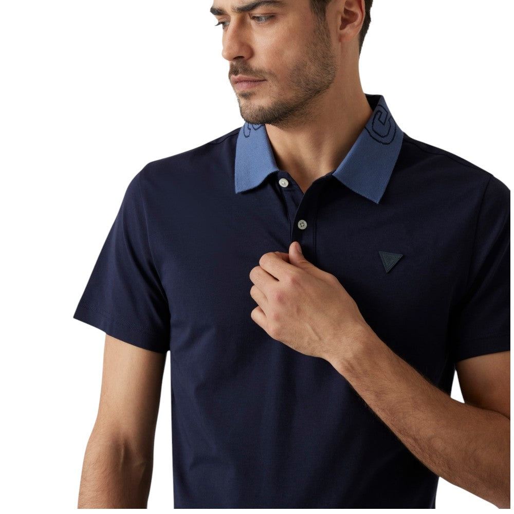 Guess polo blu Nolan M5GP66 J1314 G7V2 Polo Guess