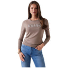 Guess pullover taupe logo strass REYNA W5BR40Z2NQ2G1K8 Maglieria Guess