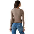 Guess pullover taupe logo strass REYNA W5BR40Z2NQ2G1K8 Maglieria Guess