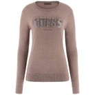 Guess pullover taupe logo strass REYNA W5BR40Z2NQ2G1K8 Maglieria Guess
