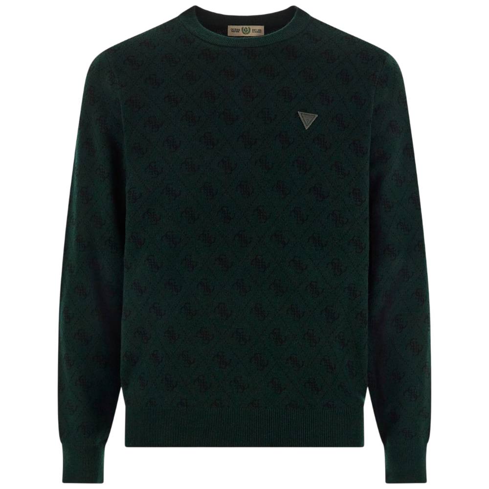 Guess pullover verde logo 4G HUMBERT M5YR10 Z3OE2 F8OJ Maglieria Guess