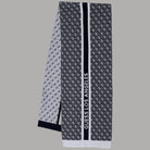 Sciarpa donna blu scura con motivo 4G e banda verticale GUESS LOS ANGELES
