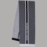 Sciarpa donna blu scura con motivo 4G e banda verticale GUESS LOS ANGELES