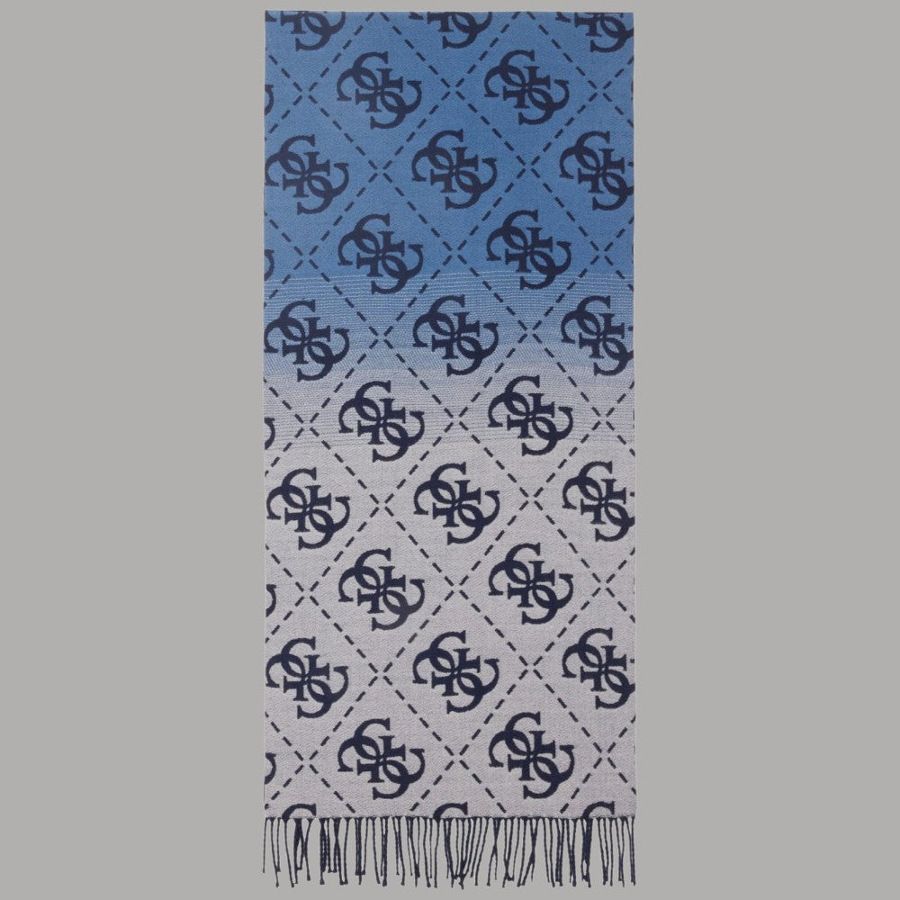 Guess sciarpa blu degrade 40X180 AM9561 POL03 BLU - Prodotti di Classe