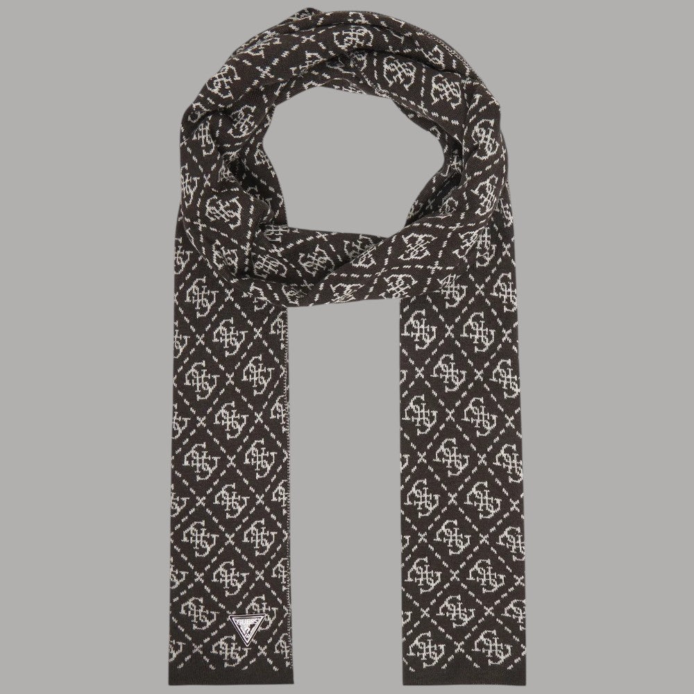 Guess sciarpa marrone da uomo logo 4G M5BZ19 Z0442 FNI3 - Prodotti di Classe