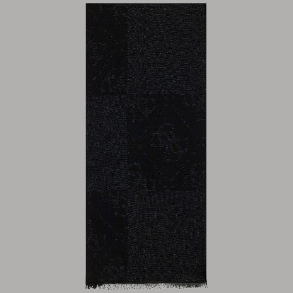 Guess sciarpa nera 80X180 logo 4G AW5378 POL03 BLA - Prodotti di Classe