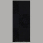 Sciarpa Guess nera 80x180 con logo 4G, bordo sfrangiato