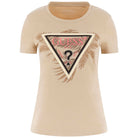 Guess t-shirt beige logo triangolo W5YI13J1314G1L7 T-shirt Guess