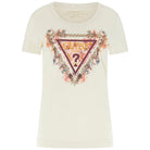 Guess t-shirt bianca TRIANGLE FLOWERS W5YI08J1314G011 T-shirt Guess