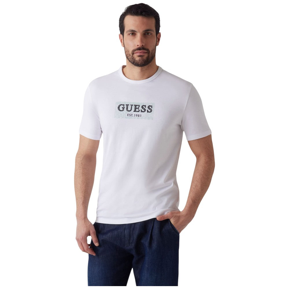 Guess t-shirt bianca logo Box M5GI19 J1314 G011 T-shirt Guess