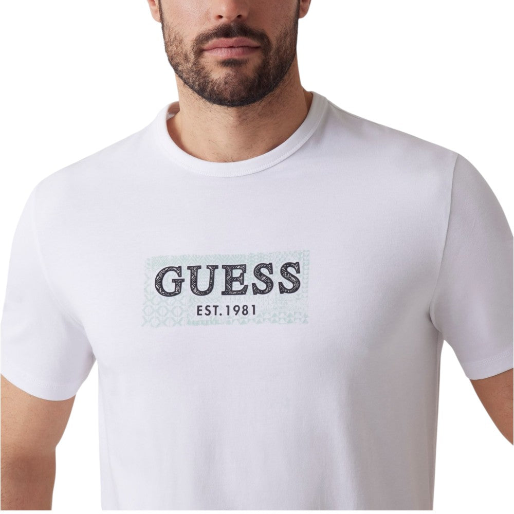 Guess t-shirt bianca logo Box M5GI19 J1314 G011 T-shirt Guess