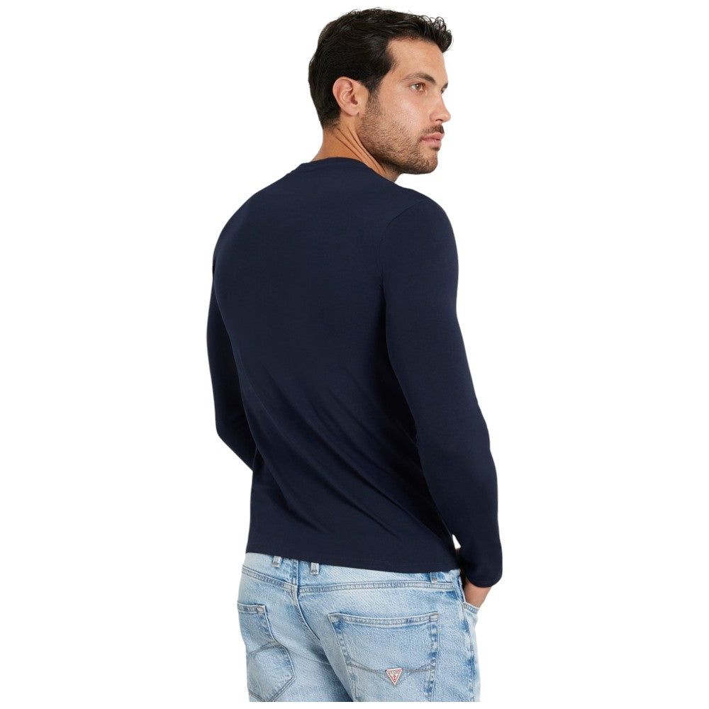 Guess t-shirt blu manica lunga M2YI28-J1314 T-shirt Guess
