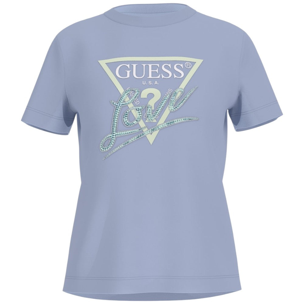 Guess t-shirt celeste polvere W5GI05 I3Z14 A70Q T-shirt Guess