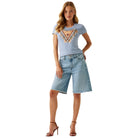 Guess t-shirt polvere TRIANGLE FLOWERS W5YI08J1314A70Q T-shirt Guess