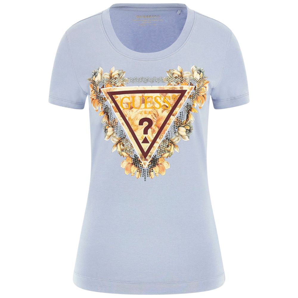 Guess t-shirt polvere TRIANGLE FLOWERS W5YI08J1314A70Q T-shirt Guess