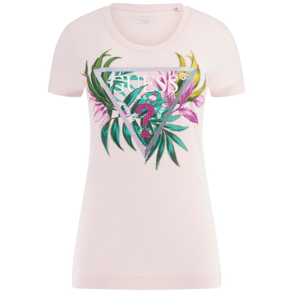 Guess t-shirt rosa Leaf Triangle W5GI07 J1314 A60W T-shirt Guess