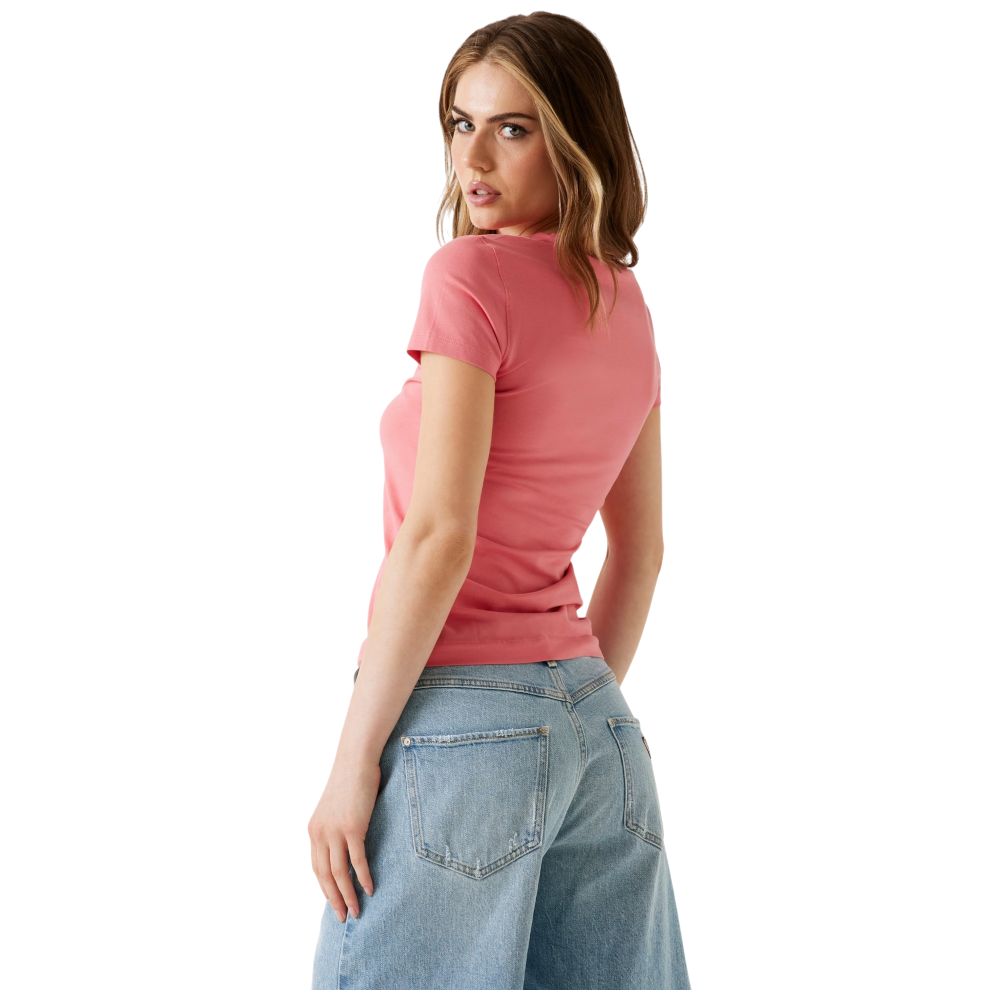 Guess t-shirt rosa logo con strass W5YI05J1314A60R T-shirt Guess