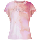 Guess t-shirt rosa logo strass W5RI09 K68D2 F0D9 T-shirt Guess