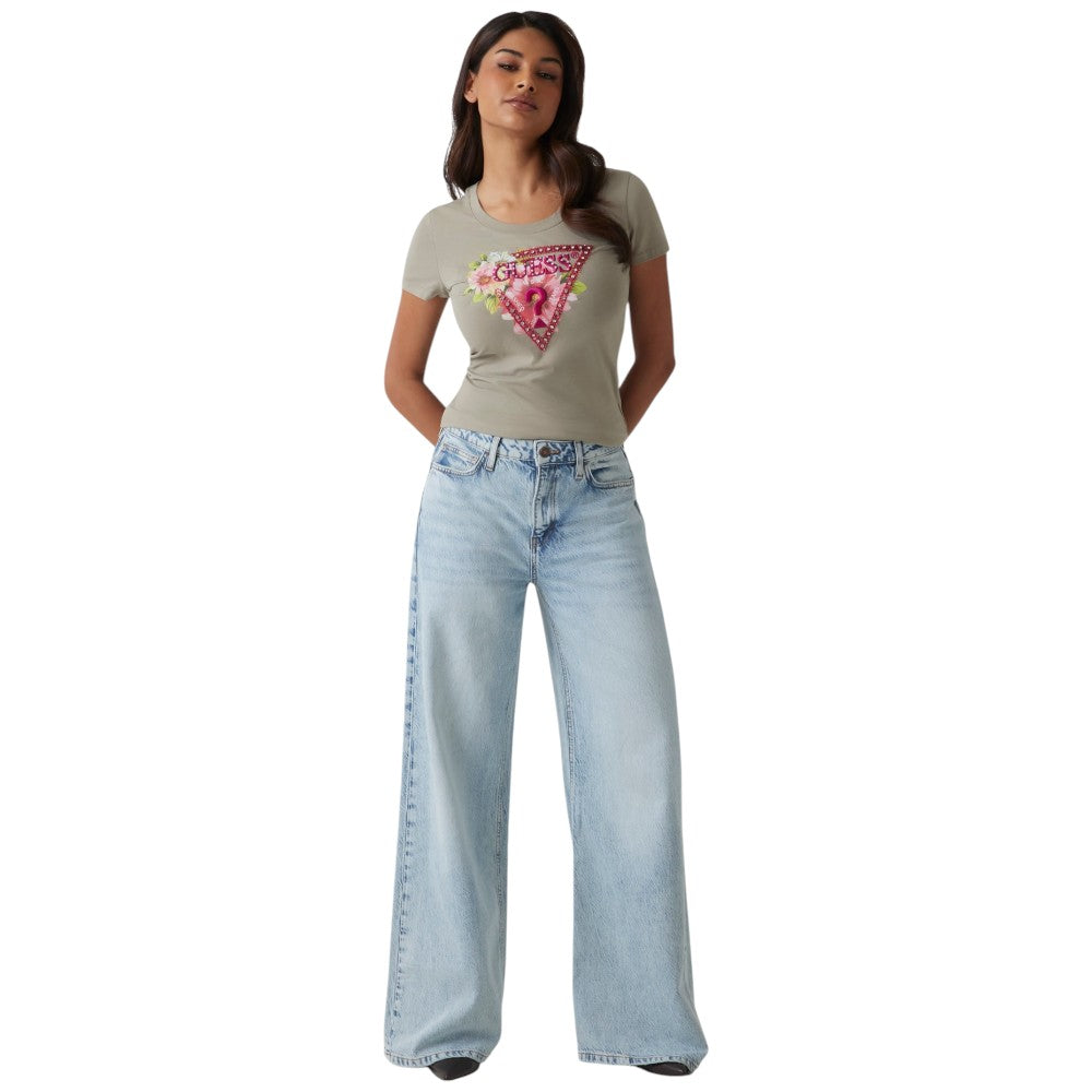 Guess t-shirt sage leaf logo triangolo W5GI10 J1314 G8CJ T-shirt Guess