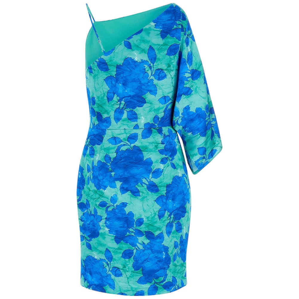 Guess vestito corto verde blu a fiori W4GK79 WF1T2 Vestiti Guess