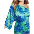 Guess vestito corto verde blu a fiori W4GK79 WF1T2 Vestiti Guess