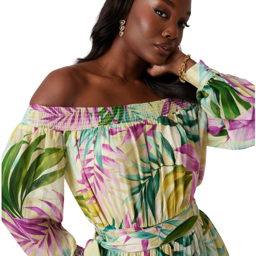 Guess vestito lungo tropical Losee W5GK16 WH9Z2 P8FY Vestiti Guess