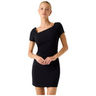 Guess vestito nero fit and flare mini MAELICE W5YK17KCMU2JBLK Vestiti Guess