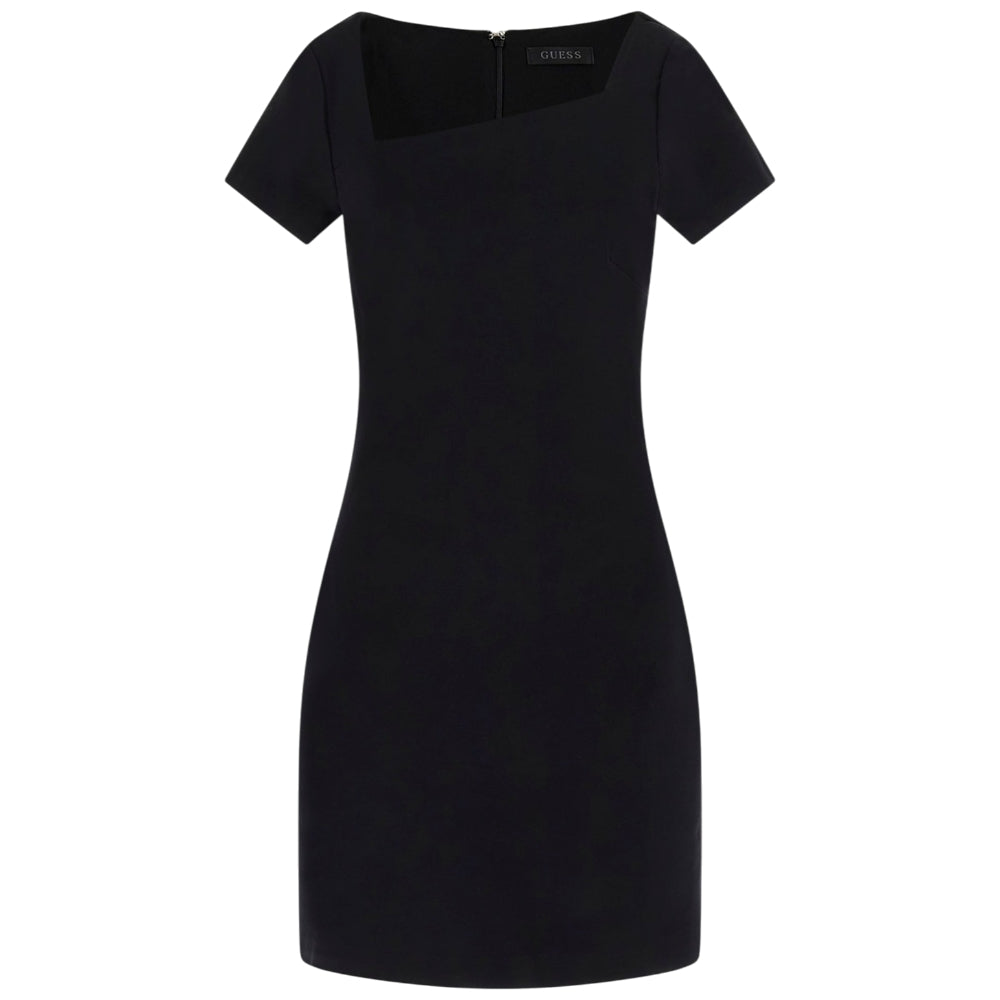 Guess vestito nero fit and flare mini MAELICE W5YK17KCMU2JBLK Vestiti Guess