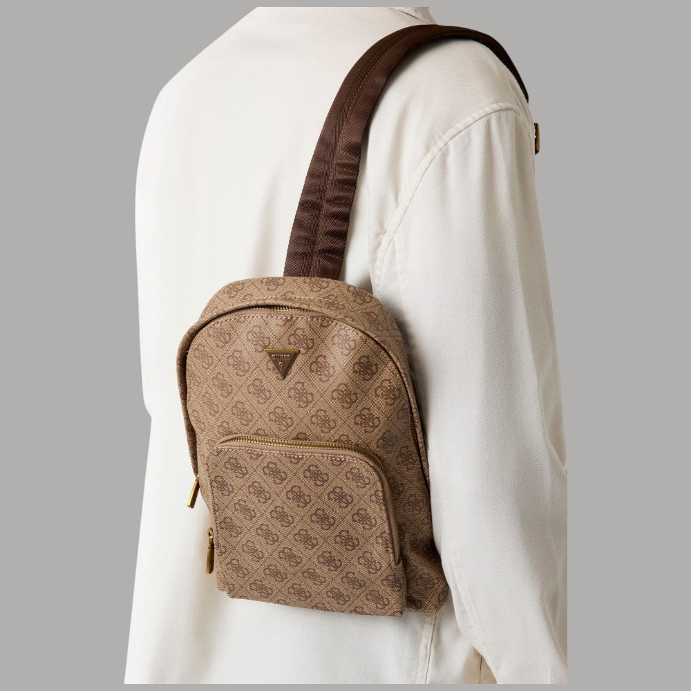 Guess zaino Milano monospalla con logo dorato e zip - Prodotti di Classe