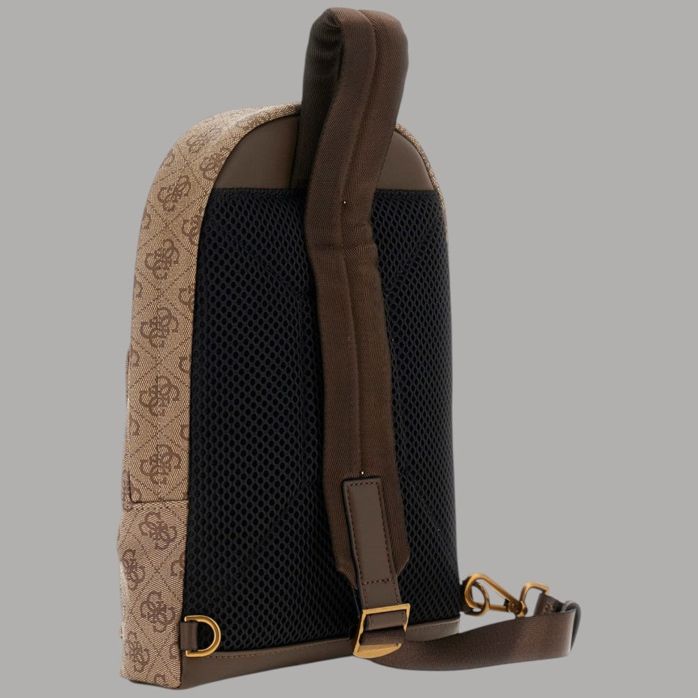 Guess zaino Milano monospalla con logo dorato e zip - Prodotti di Classe