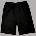 Bermuda nera con coulisse e cintura elasticizzata, senza logo visibile