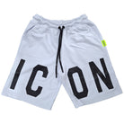 ICON bermuda bianco in felpa logo grande ICUS2S5B001 Bermuda ICON