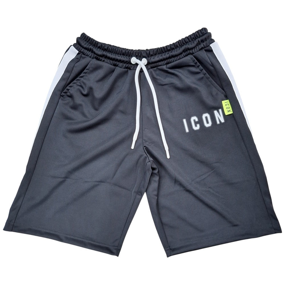 ICON bermuda tuta nero con bande ICUS2S5B019 Bermuda ICON