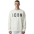 ICON felpa bianca logo grande ICUF2W6F001 ICON