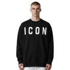 ICON felpa nera logo grande ICUF2W6F001 ICON