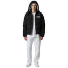 ICON giubbotto nero logo bianco ICUF2W6J008 ICON