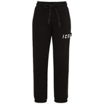 Pantalone da tuta nero con coulisse e logo ICON sulla gamba