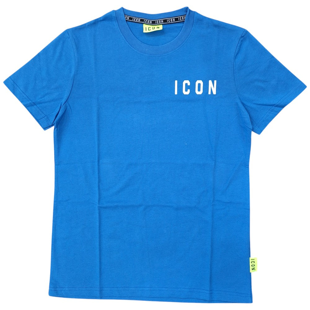 ICON t-shirt blu oceano logo lato cuore ICUS2S5T022 T-shirt ICON