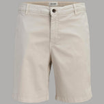 Bermuda chino in twill di cotone beige, relaxed fit, frontale