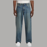 Jeans Dickies blu in denim: baggy tapered, vita con passanti e bottone