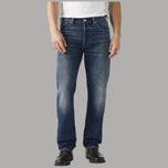 Jeans Levi's uomo blu scuro dritti, chiusura con bottoni e tasche frontali