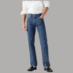 Jeans Levi's 501 da uomo in denim blu stonewash, 5 tasche, vita regolare