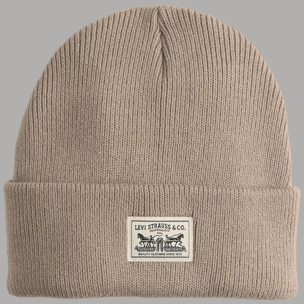 Levi's berretto taupe con patch 000J40013 - Prodotti di Classe