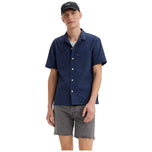 Camicia Levi's blu a maniche corte con bottoni e tasca sul petto