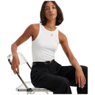 Levi's canotta a coste bianca A73260001 T-shirt LEVI'S