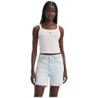 Levi's canotta a coste bianca cropped A74200009 T-shirt LEVI'S